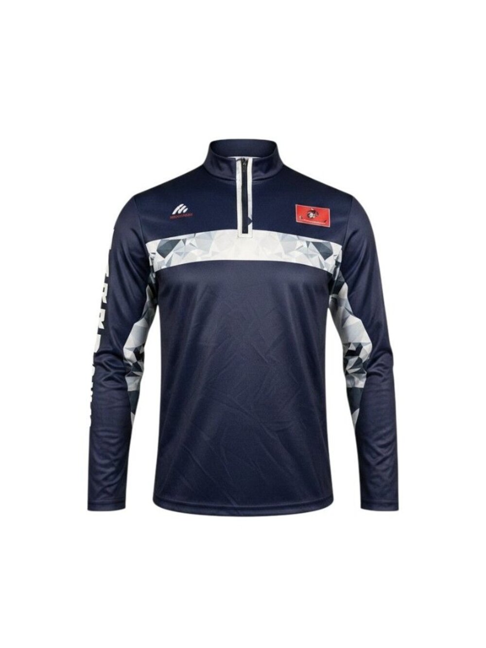 Marine Corps Marathon 26.2 Navy Blue Long Sleeve Half-Zip Shirt Mens Medium